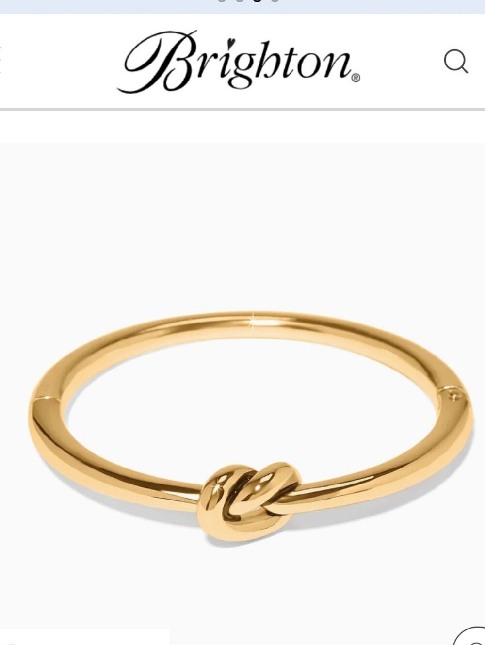 Brighton Interlok Single Knot Hinged Bangle- NWT